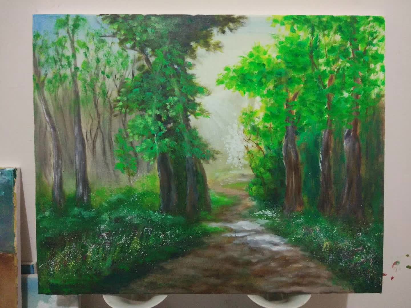 A Forest Path at Dawn
